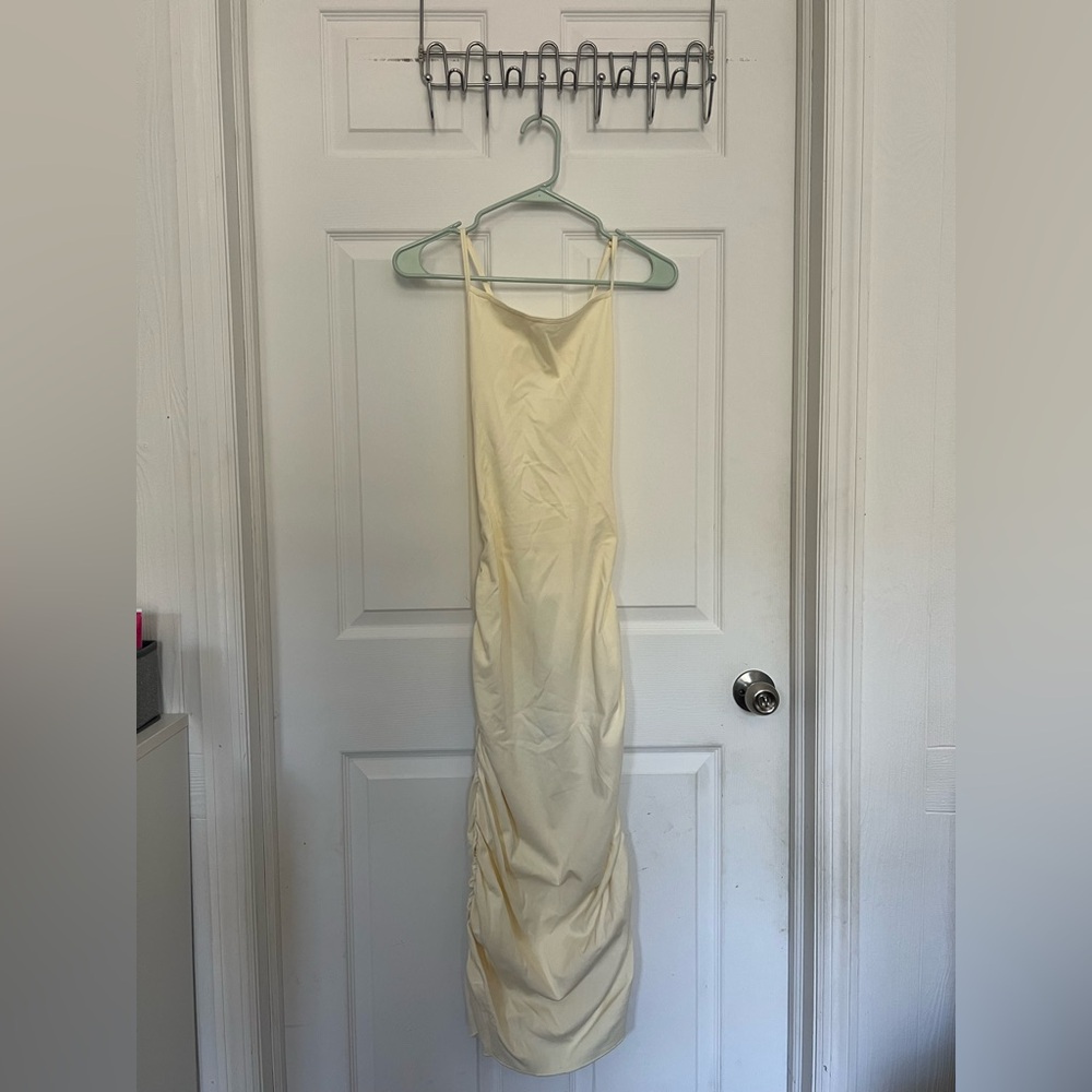 WeWoreWhat: Ruched High Neck Midi